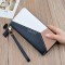 New men's wallet - short style money clip, fashionable and European style magnetic buckle multi-card slot, large capacity, litchi-patterned leather case.