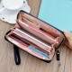 New women's wallet - long style with zipper, hand-held bag, fashionable and simple, large capacity, litchi-patterned money clip, mobile phone bag. New women's wallet - long style with zipper, hand-held bag, fashionable and simple, large capacity, litchi-patterned money clip, mobile phone bag.