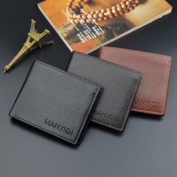 New wallet - short style men's driver's license thin wallet, 30% off horizontal style business casual lotus pattern retro soft leather wallet